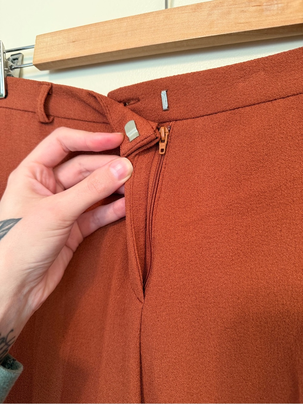 ASOS Rust-Tone High-Waist Trousers - Picture 3 of 10